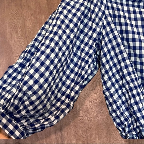 🎁 3 for $30 FOREVER 21 gingham off the shoulder cropped top with tie front - Picture 7 of 8